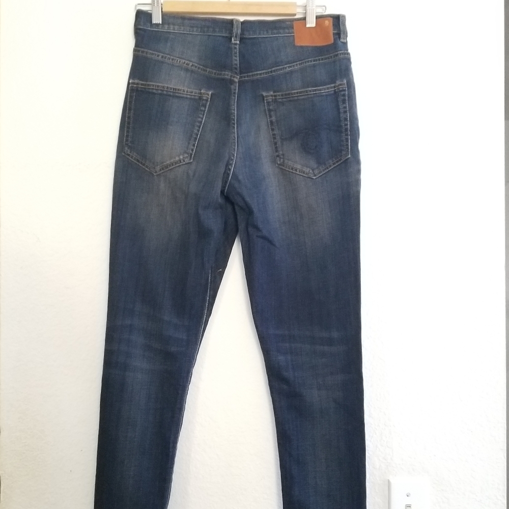 R13 Mid Rise Tapered Leg Jeans Size 28 Mid Wash Blue - Picture 3 of 13